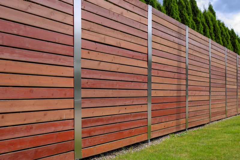 Wood Slat Fence Installation